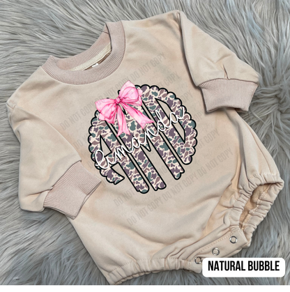 Camo BUBBLES Monogram - Toddler/Youth WS