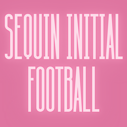 Sequin Initial Football - WS