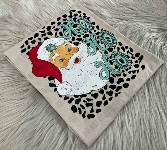 Turquoise Santa Ho Ho Ho - WS