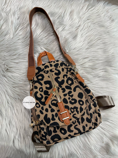 Brown Leopard Backpack - WS