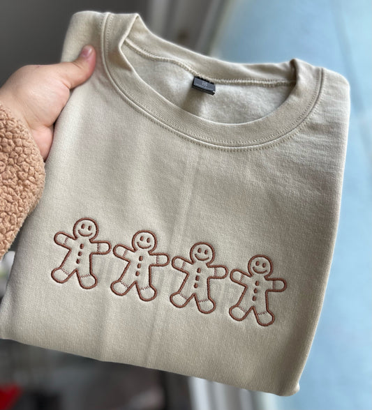 Gingerbread Men (Embroidered) -WS