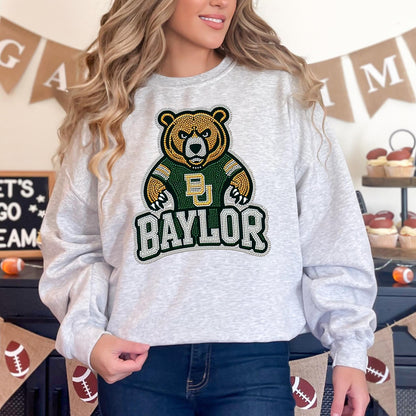 Glitzy football 🏈✨ tee  • long sleeve • crew (read description)