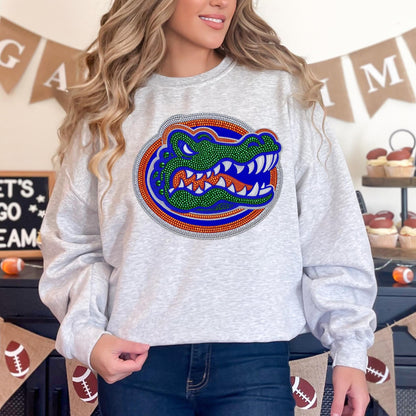 Glitzy football 🏈✨ tee  • long sleeve • crew (read description)