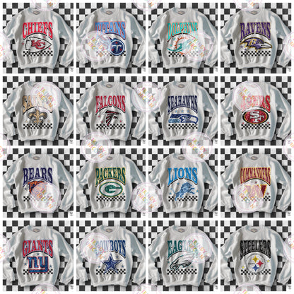 🏁Checkered football🏈 tee  • long sleeve • crew (read description)