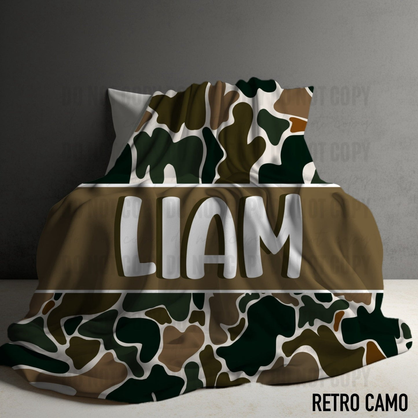 Custom Name Camo Blanket Pre-Order