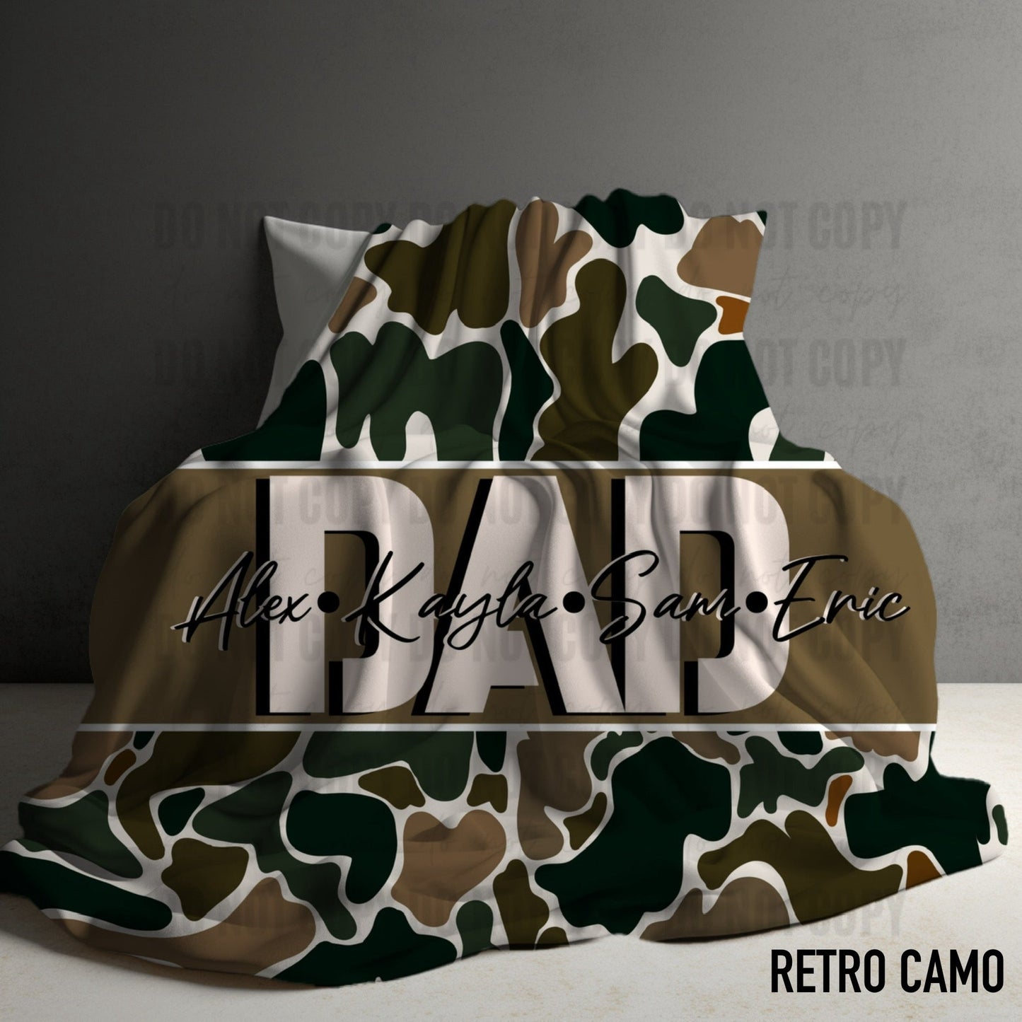 Custom Dad Camo Blanket Pre-Order 05/15