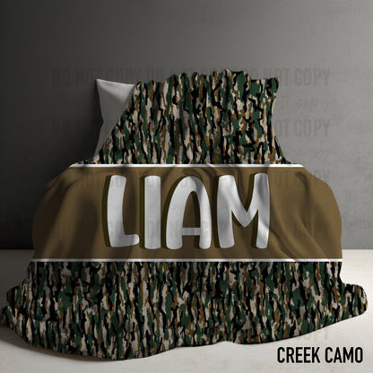 Custom Name Camo Blanket Pre-Order