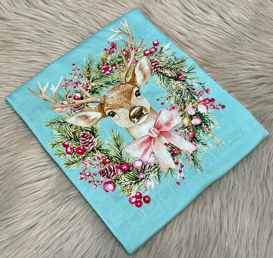 Pink Christmas Deer - WS